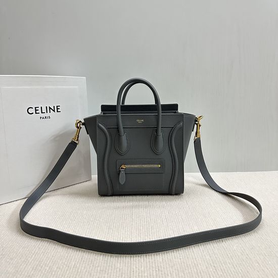 Celine Nano Smile Bag in Pebbled Leather 189243