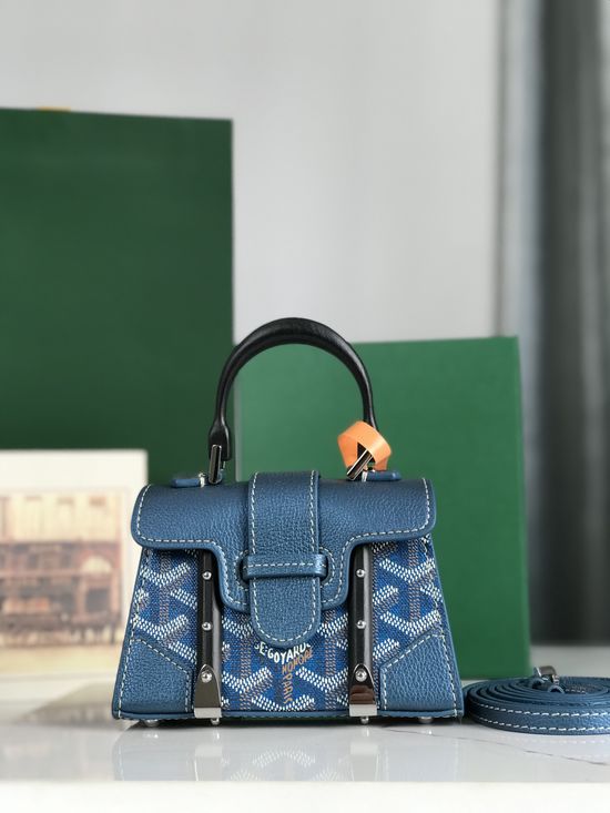 Goyard Sagon Nano Pearl Blue Mini Bag 020165