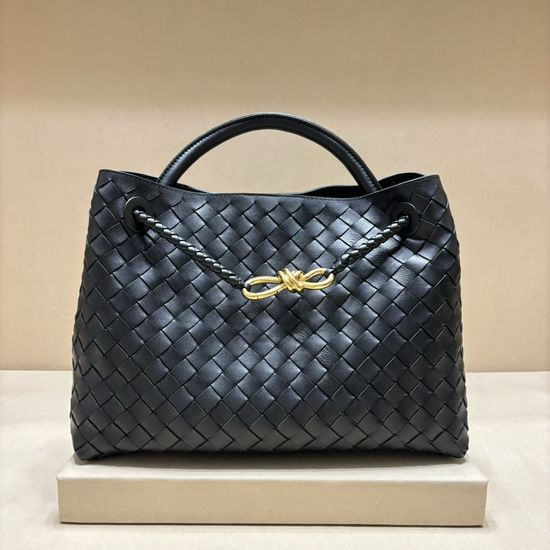 Bottega Veneta Andiamo Woven Lambskin Handbag 8463