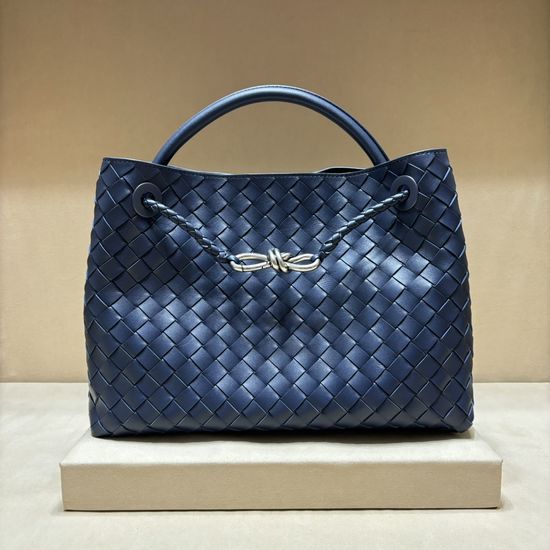 Bottega Veneta Andiamo Woven Lambskin Handbag 8463