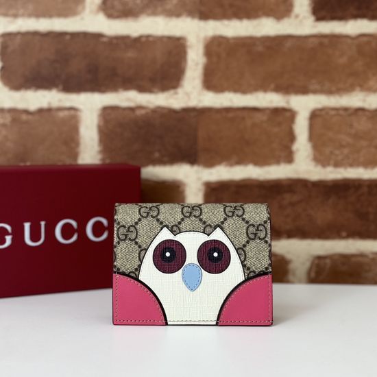 Gucci Owl Pattern Leather Crossbody Bag 818767