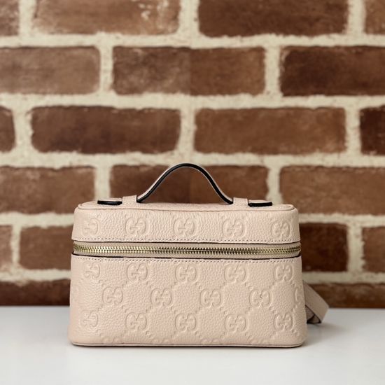 Gucci Original Leather Pink Litchi G Bag 815949