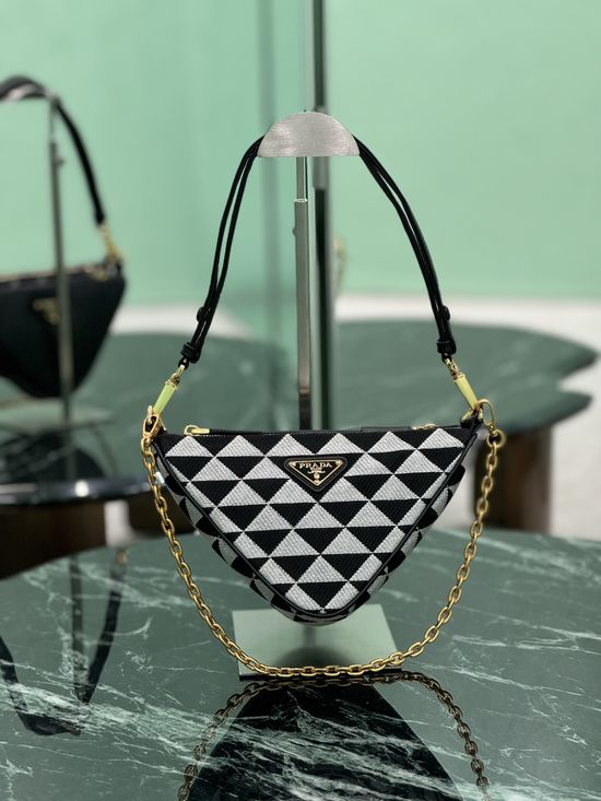 Prada Twin Triangle Convertible Shoulder Bag 1BC176