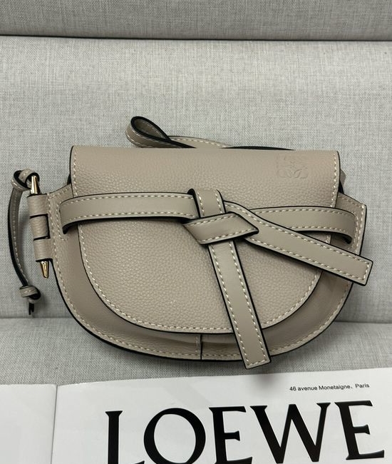 Loewe Mini Gate Cream Mini Saddle Bag 56T18