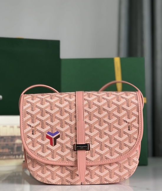 Goyard Belvedère II Pink Painted Crossbody Bag 020198