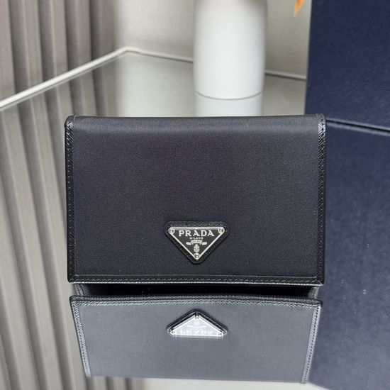 Prada Re-Nylon Passport Holder with Leather Trim 2MV017