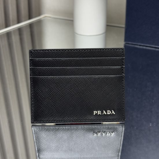 Prada Saffiano Leather Card Holder Wallet 2MC223