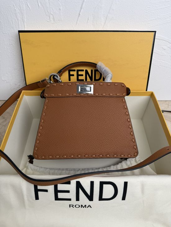 Fendi Peekaboo ISeeU Small Leather Handbag 8BN327