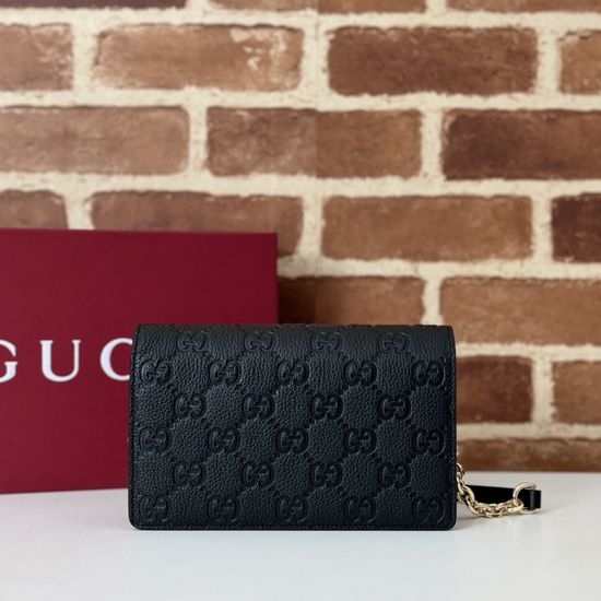 Gucci Leather Crossbody Bag Embossed 818705