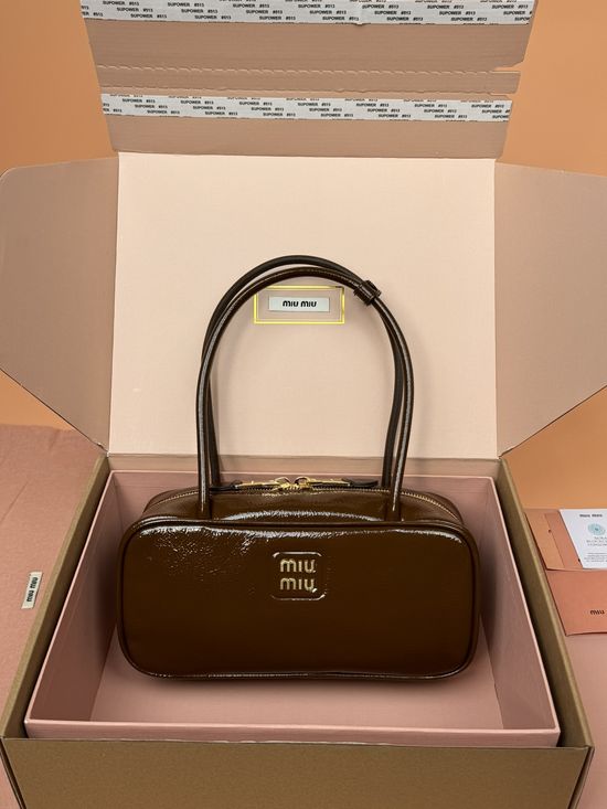 Miu Miu Beau Patent Leather Top Handle Bag 5BB173