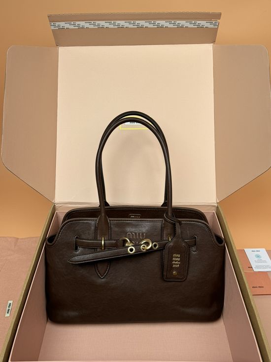 Miu Miu Adventure Nappa Leather Handbag 5BG310