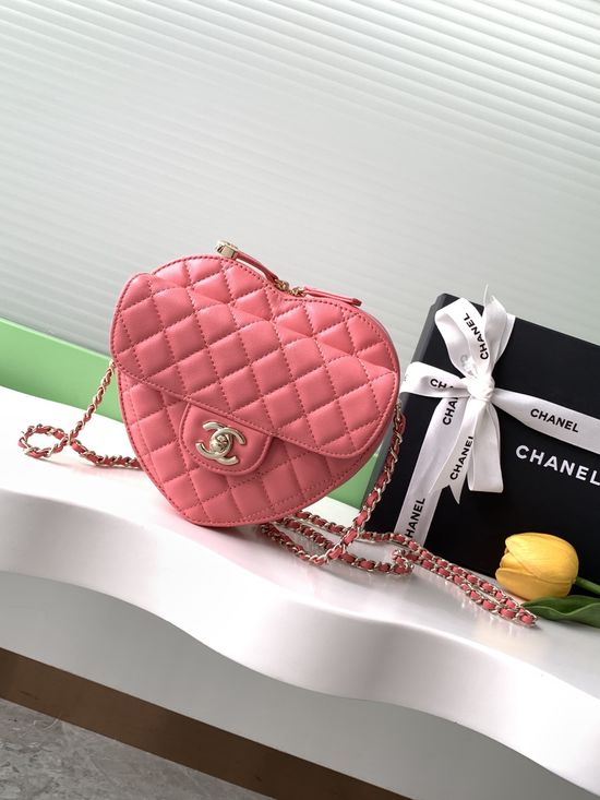 Chanel Heart Series Quilted Crossbody Bag AS3191