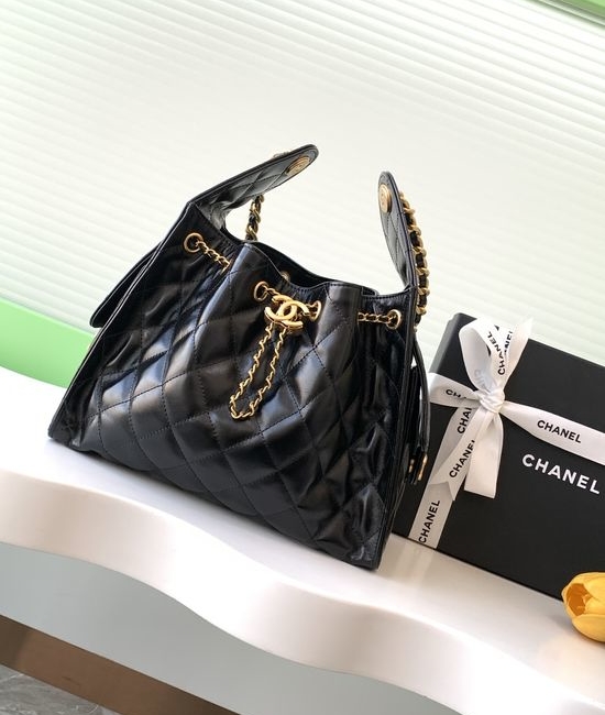 Chanel Hobo Shoulder Bag Vintage Coin Button AS5293
