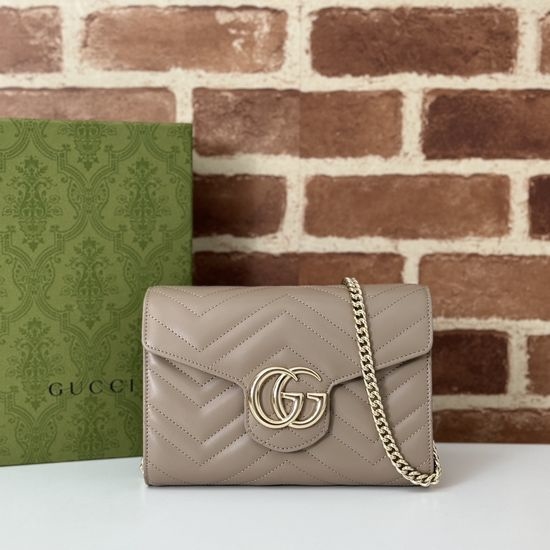 Gucci Gray Brown Large Handbag 474575