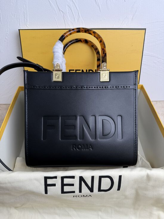 Fendi Embossed Leather Tote Bag 8001