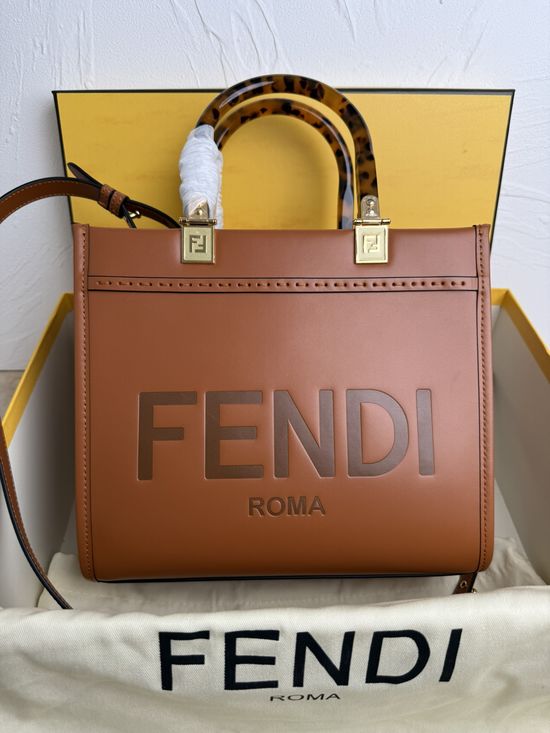 Fendi Embossed Leather Tote Bag 8001