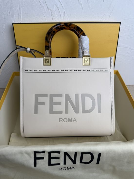 Fendi Embossed Leather Tote Bag 8001