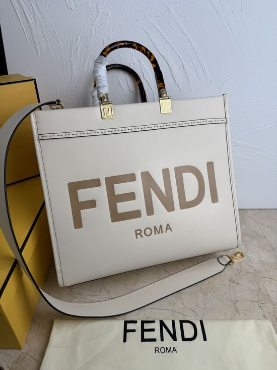 Fendi Sunshine Leather Shopping Tote 8002S