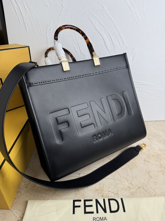 Fendi Sunshine Leather Shopping Tote 8002S