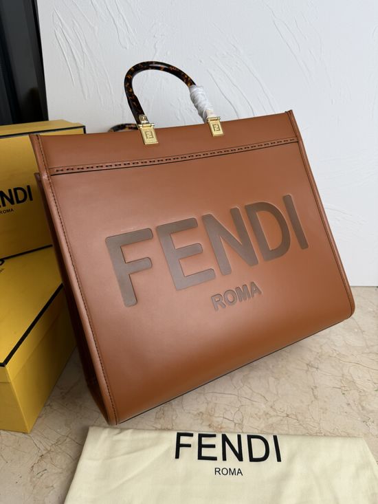Fendi FeI TOTE Tote Bag Amber Handle 8002C
