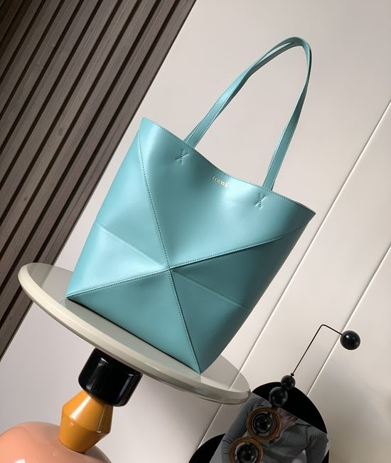 Loewe Puzzle Fold Glossy Leather Tote 9029