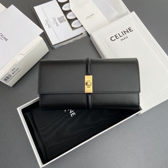 Celine TRIOMPHE 16 Shiny Leather Wallet 10M033CQ7