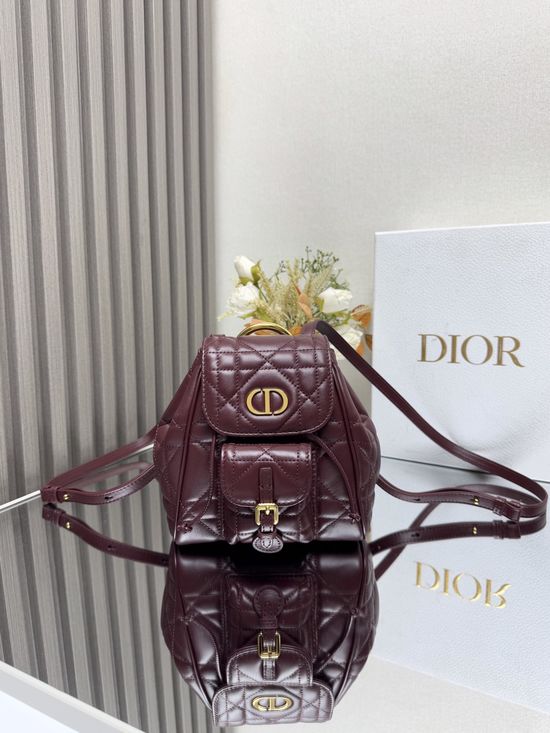 Christian Dior Caro Quilted Leather Backpack 6302
