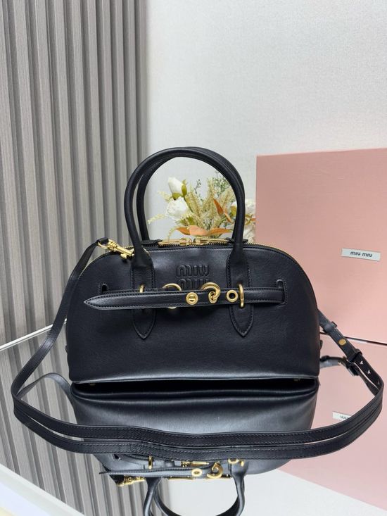 Miu Miu Aventure Nappa Leather Bowling Bag 5BB168