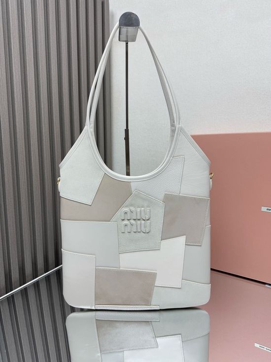 Miu Miu Isetan Limited Tote Stitched Logo Bag 5BG231