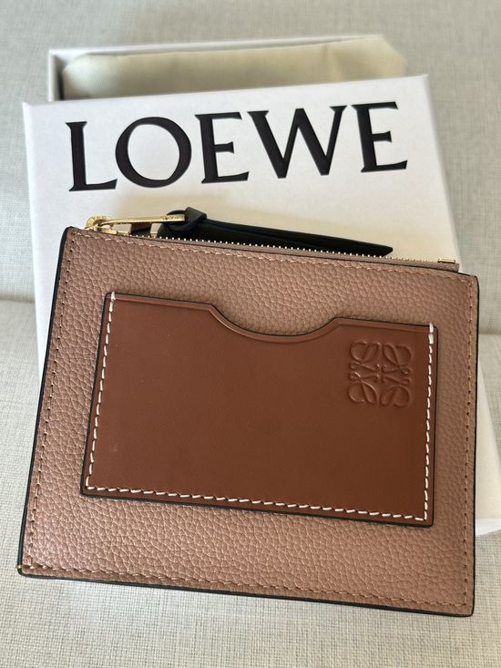 Loewe Black Dusty Pink Card Holder A02