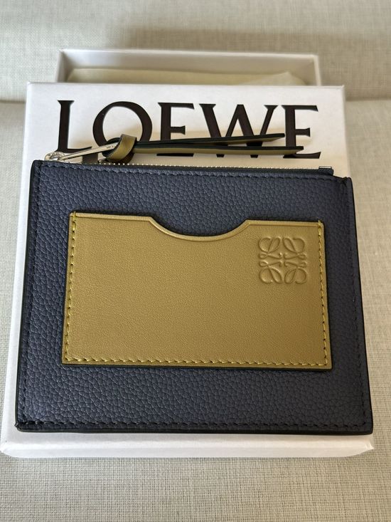 Loewe Dark Blue Leather Card Holder 9786