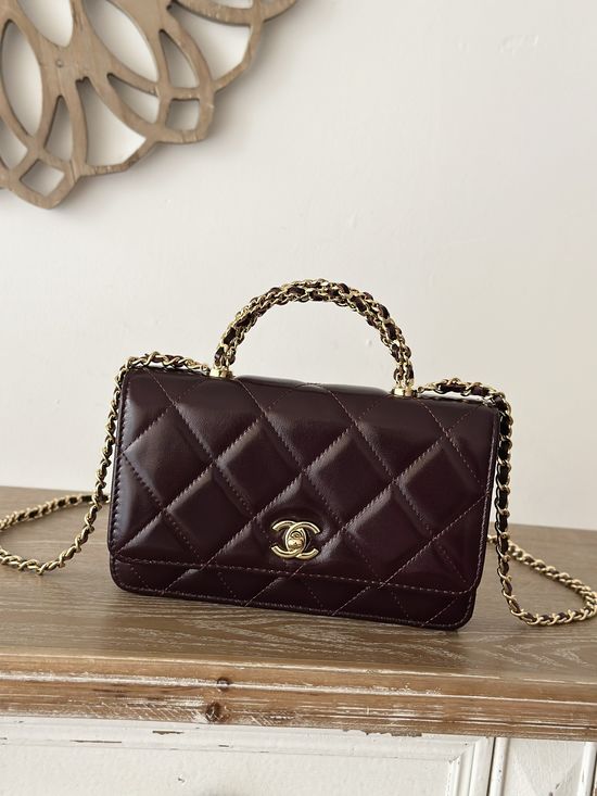 Chanel Waxy Lambskin WOC With Twist Handle 66024