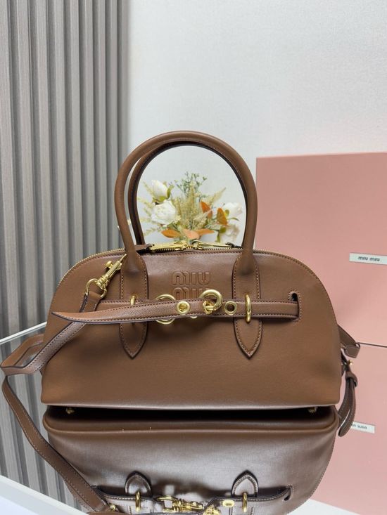 Miu Miu Aventure Nappa Bowling Bag Vintage Leather 5BB168