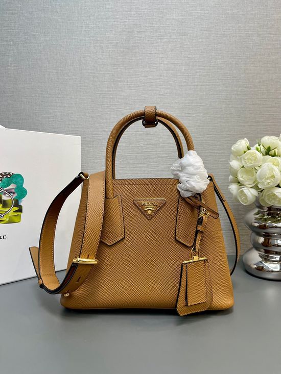 Prada Double Bag Leather Mini Tote 1BG443