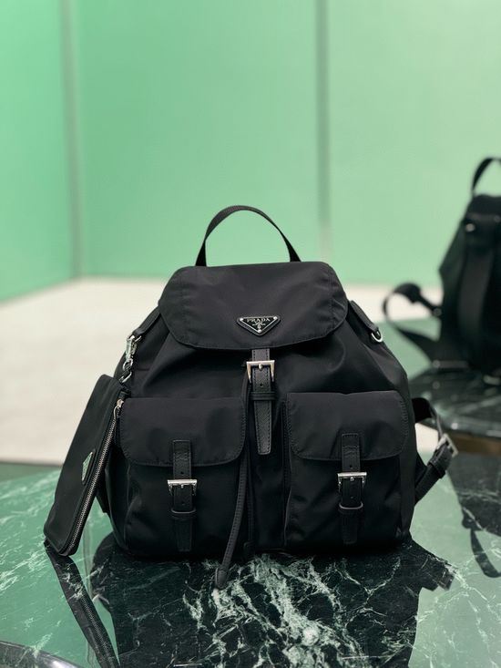 Prada Nylon Backpack With Detachable Pouch 1BZ811