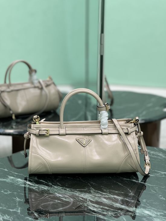 Prada SoftLux Short Handle Leather Shoulder Bag 1BA426