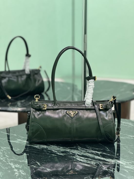 Prada SoftLux Oil Wax Leather Small Crossbody Bag 1BA426