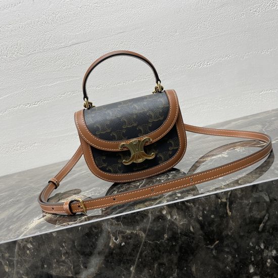 Celine Besace Triomphe Mini PVC Leather Bag 10L063
