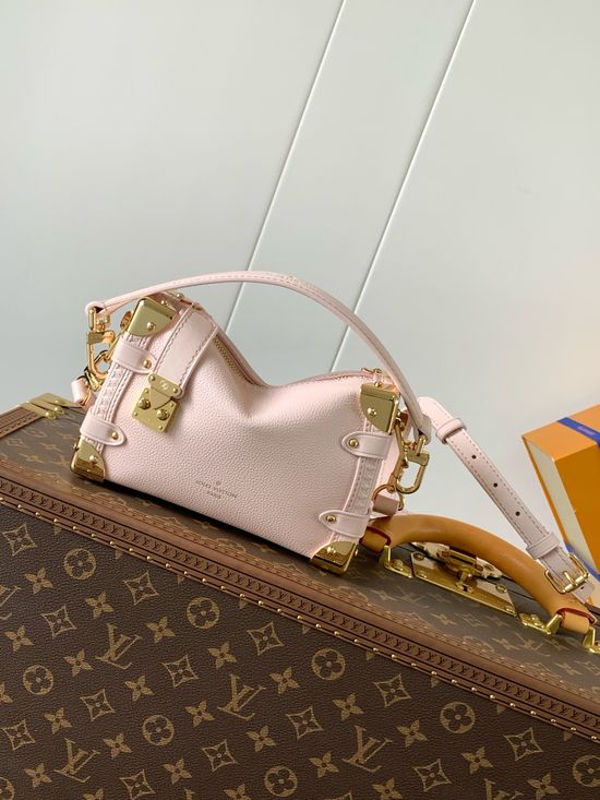 Louis Vuitton Side Trunk Medium Handbag Grain Leather M25160