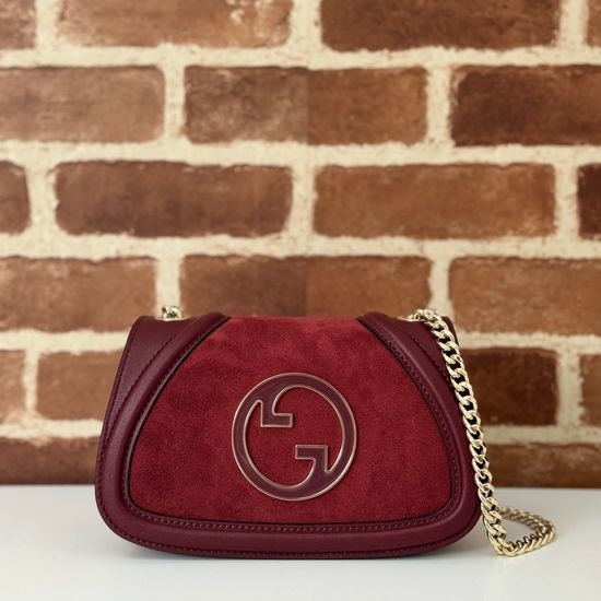 Gucci Matte Crossbody Bag Burgundy 815711
