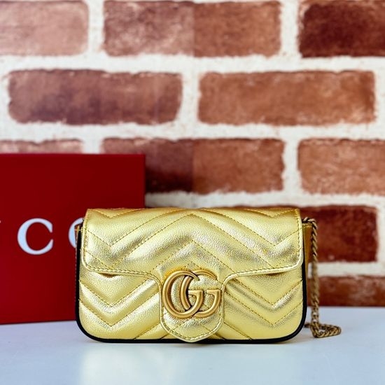 Gucci Handbag Original Leather Gold 476433