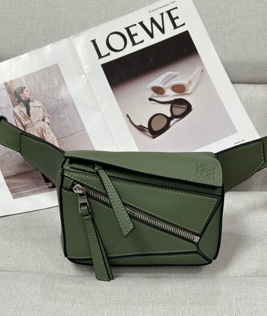 Loewe Puzzle Mini Avocado Green Waist Bag 6002