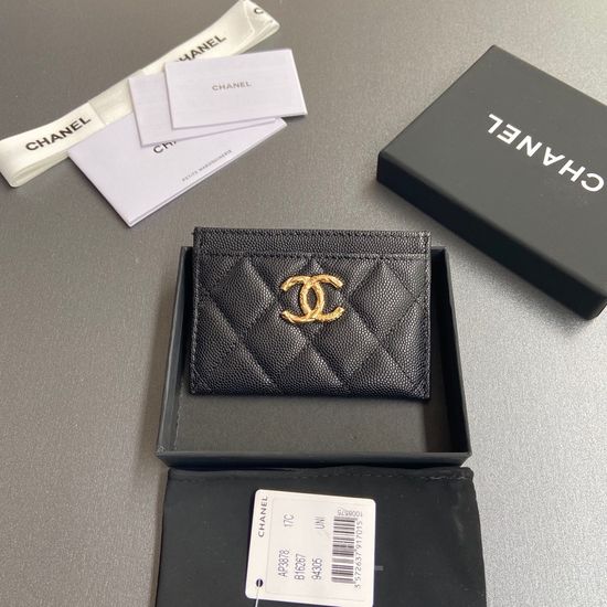 Chanel Wallet Grain Calfskin Light Gold Hardware AP3978