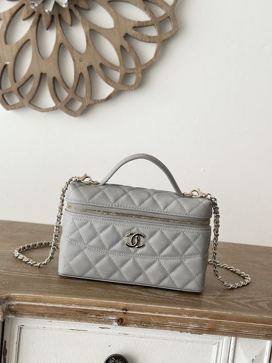 Chanel 25C Lunch Box Bag Grain Cowhide 66002