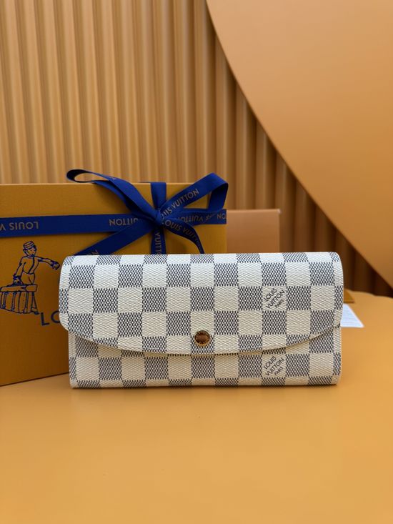 Louis Vuitton Emilie Wallet Damier Azur Canvas N41625