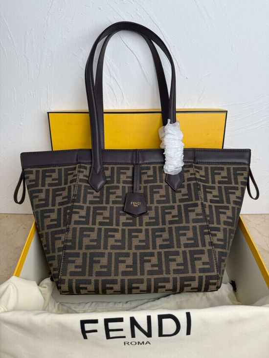 Fendi Origami Magic Bag Tote Dark Brown 0893