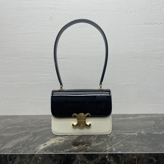Celine TEEN GARANCE Patent Cowhide Handbag 118053