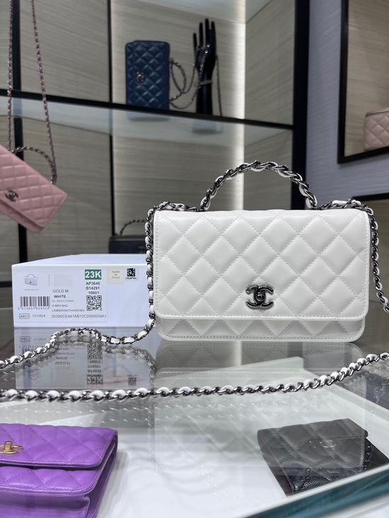 Chanel Rhinestone Handle Leather Bag AP3645Y