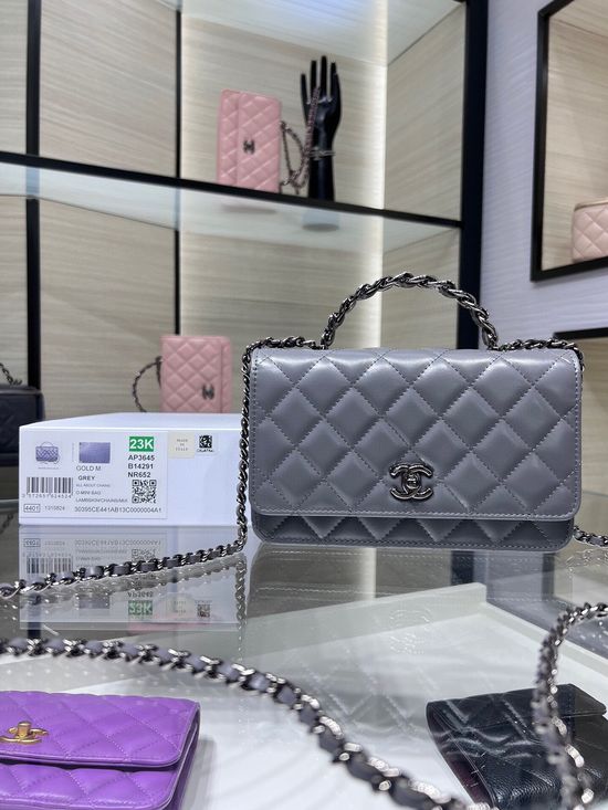 Chanel WOC Rhinestone Handle Cowhide Bag AP3645Y