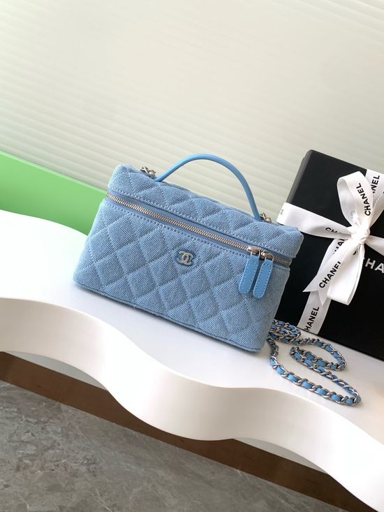 Chanel Denim Chain Lunch Clutch AP4507